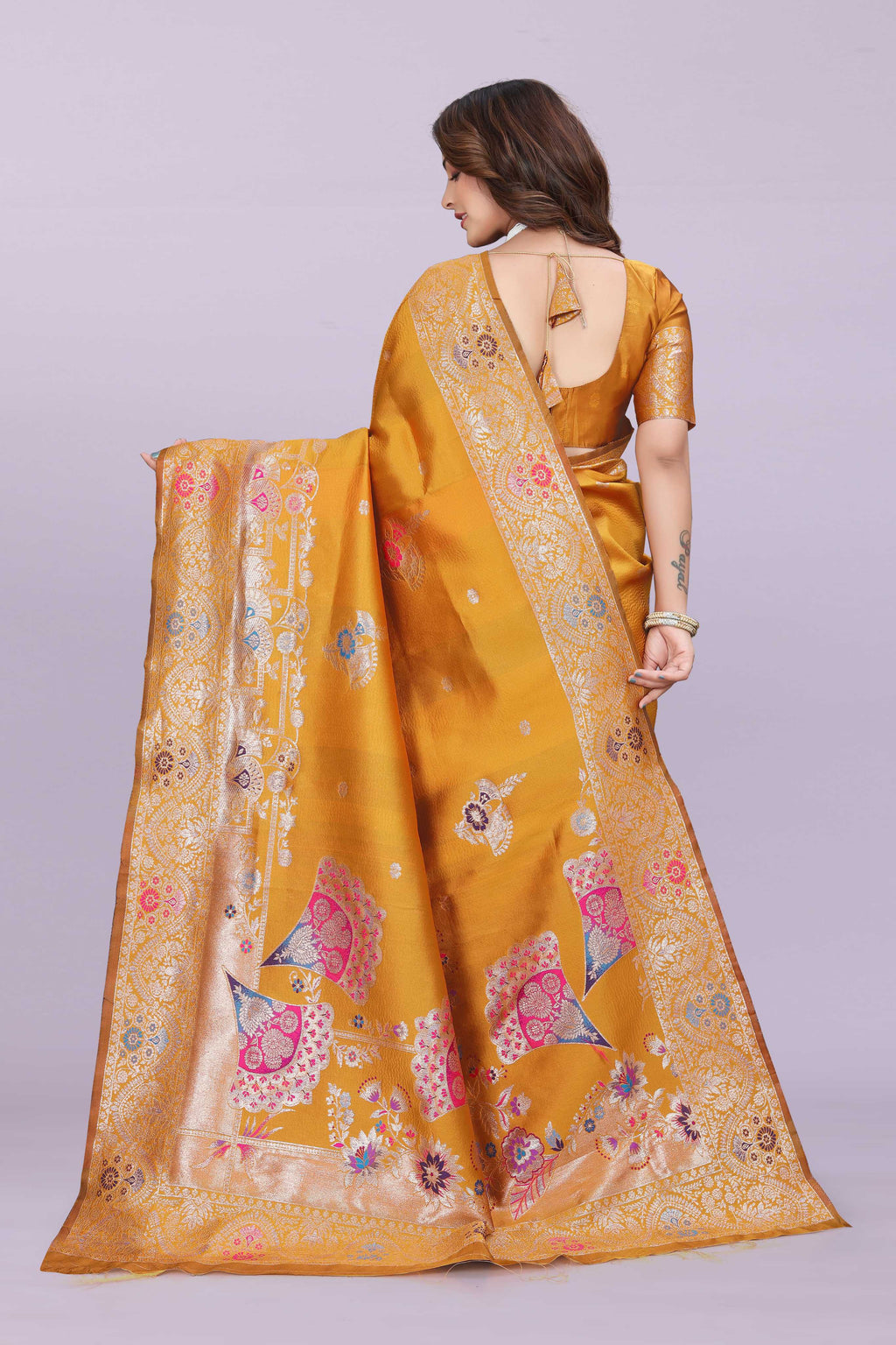 Banarasi Silk Saree with Zari Weaving – Wedding & Festive Wear for Women