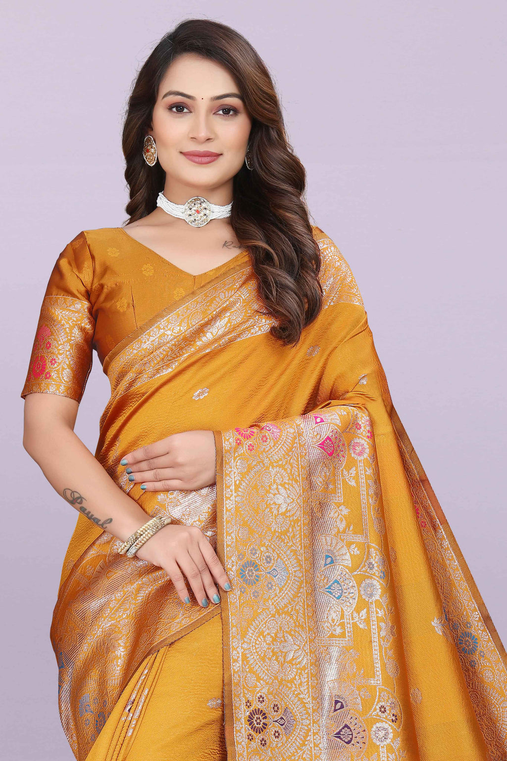 Banarasi Silk Saree with Zari Weaving – Wedding & Festive Wear for Women