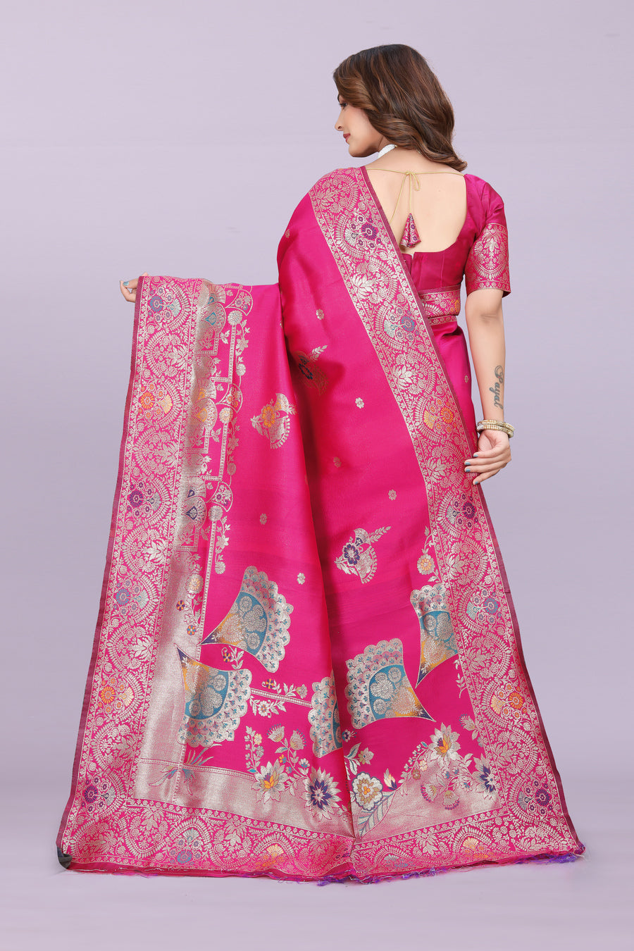 Banarasi Silk Saree with Zari Weaving – Wedding & Festive Wear for Women