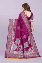 Banarasi Silk Saree with Zari Weaving – Wedding & Festive Wear for Women