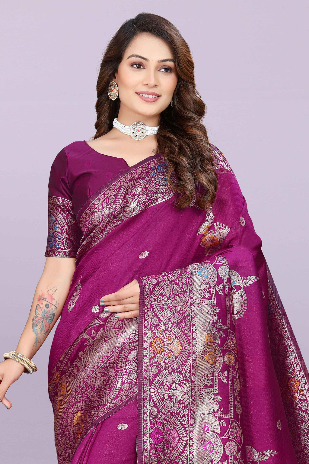 Banarasi Silk Saree with Zari Weaving – Wedding & Festive Wear for Women