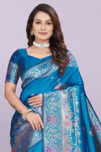 Banarasi Silk Saree with Zari Weaving – Wedding & Festive Wear for Women