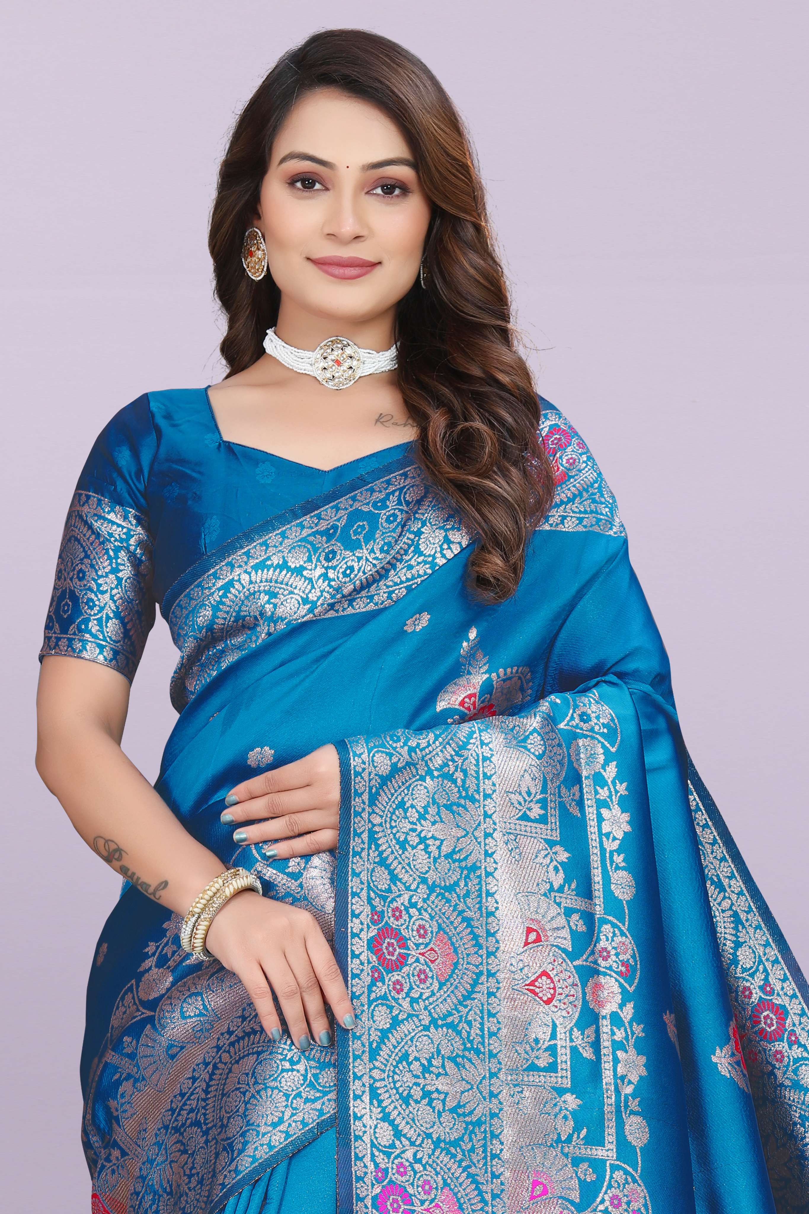 Banarasi Silk Saree with Zari Weaving – Wedding & Festive Wear for Women
