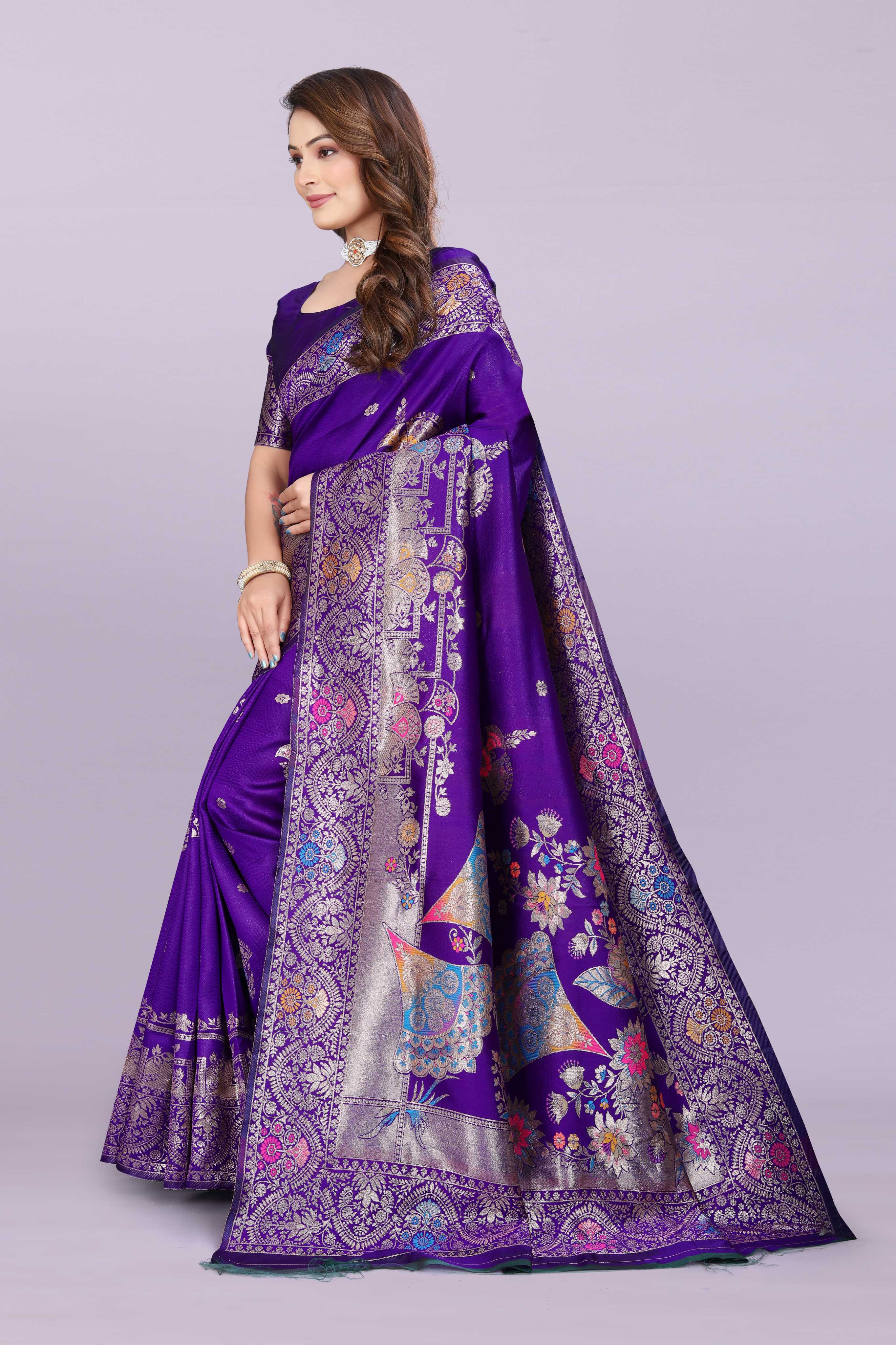 Banarasi Silk Saree with Zari Weaving – Wedding & Festive Wear for Women