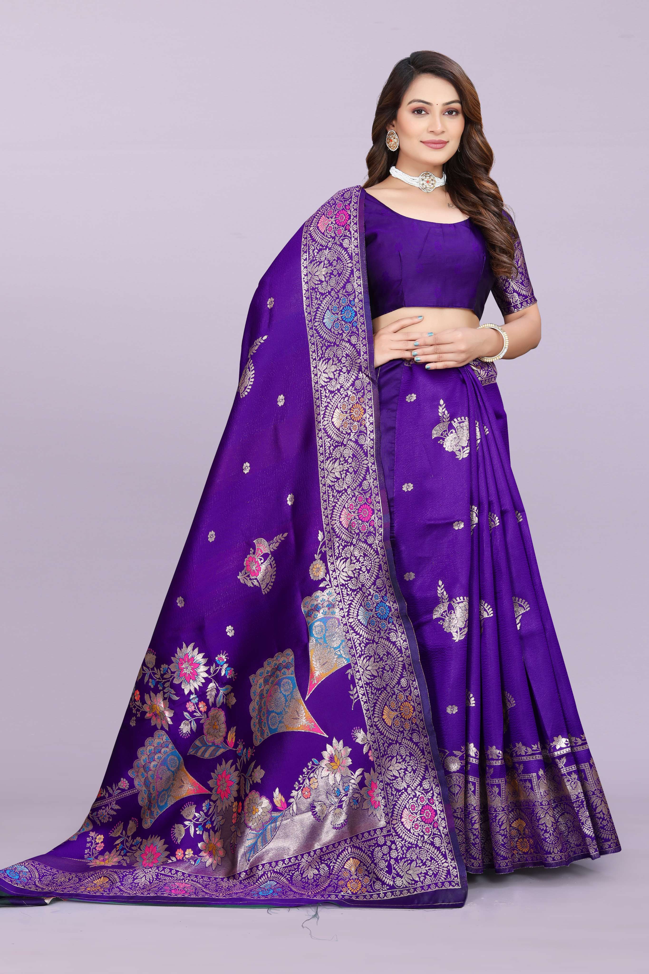 Banarasi Silk Saree with Zari Weaving – Wedding & Festive Wear for Women