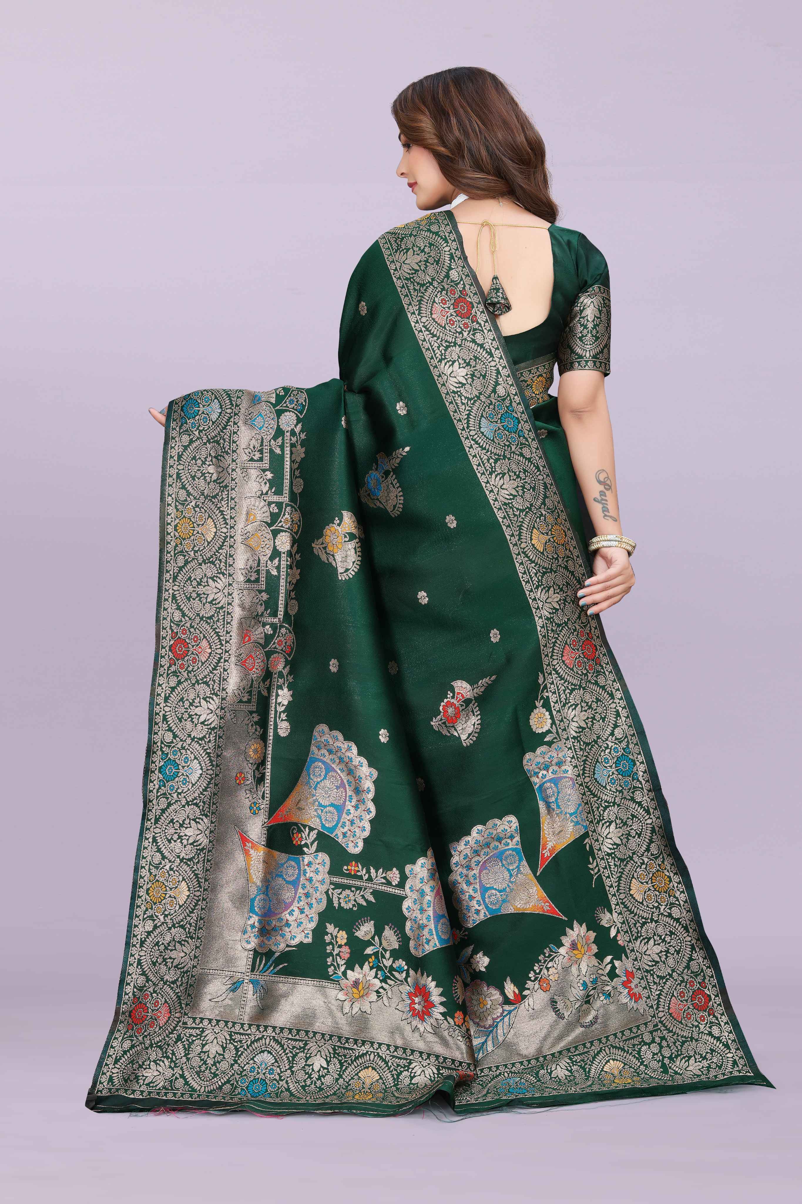 Banarasi Silk Saree with Zari Weaving – Wedding & Festive Wear for Women