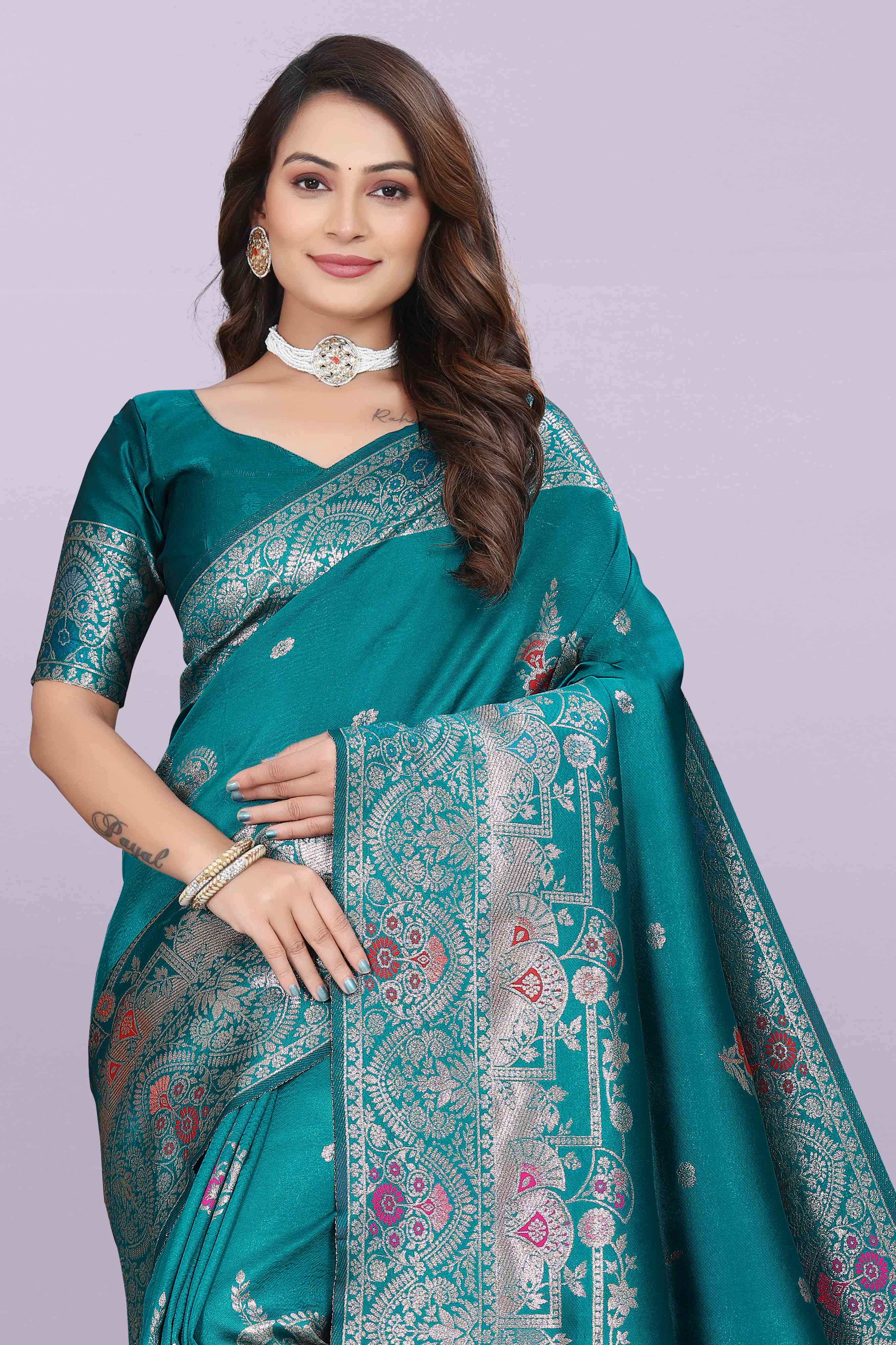 Banarasi Silk Saree with Zari Weaving – Wedding & Festive Wear for Women