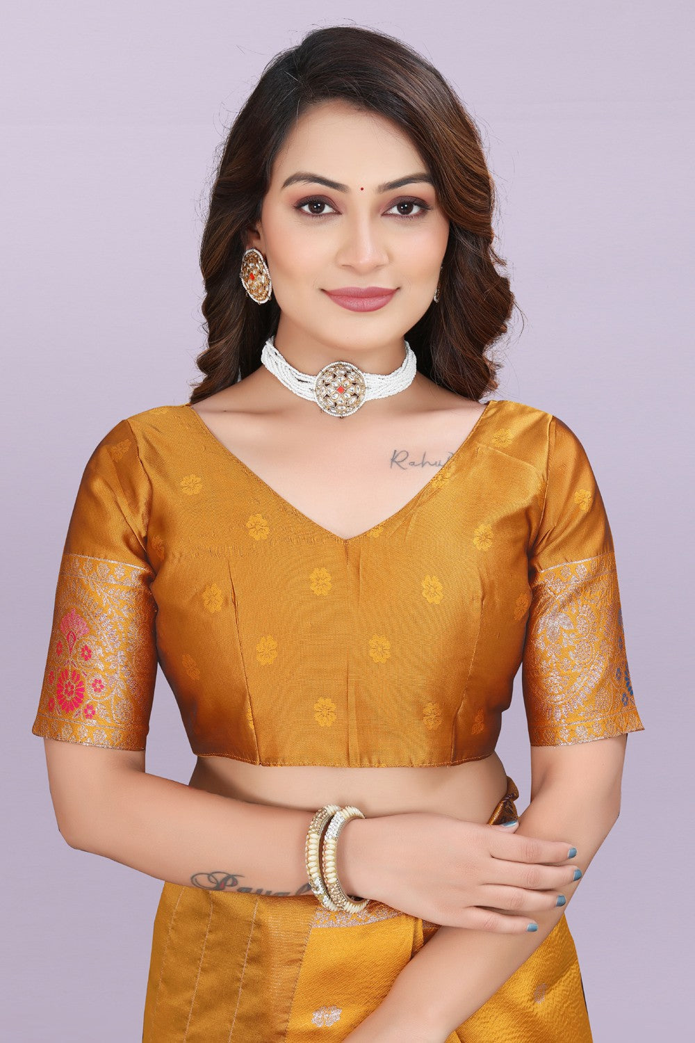 Banarasi Silk Saree with Rich Zari Pallu & Designer Border – Bridal & Wedding Wear