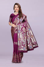 Banarasi Silk Saree with Rich Zari Pallu & Designer Border – Bridal & Wedding Wear