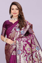 Banarasi Silk Saree with Rich Zari Pallu & Designer Border – Bridal & Wedding Wear