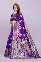 Banarasi Silk Saree with Rich Zari Pallu & Designer Border – Bridal & Wedding Wear