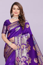 Banarasi Silk Saree with Rich Zari Pallu & Designer Border – Bridal & Wedding Wear