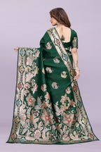 Banarasi Silk Saree with Rich Zari Pallu & Designer Border – Bridal & Wedding Wear