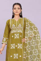 Women's Elegant Kurta Pant Set with Black Dupatta | Ethnic Party Wear Suit Set
