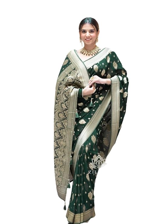 Silk Saree with Traditional Butti Design & Zari Border – Wedding & Festive Wear