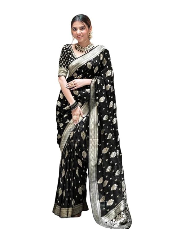 Silk Saree with Traditional Butti Design & Zari Border – Wedding & Festive Wear
