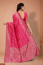 Women’s Premium Banarasi Silk Saree with Rich Zari Weaving | Traditional Wedding & Festive Wear Saree