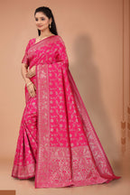 Women’s Premium Banarasi Silk Saree with Rich Zari Weaving | Traditional Wedding & Festive Wear Saree