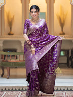 Women’s Premium Banarasi Silk Saree with Rich Zari Weaving | Traditional Wedding & Festive Wear Saree