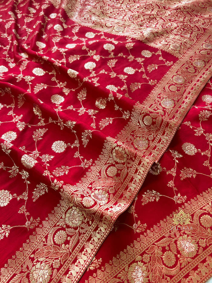 Women’s Premium Banarasi Silk Saree with Rich Zari Weaving | Traditional Wedding & Festive Wear Saree
