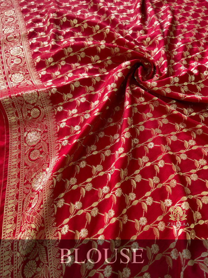 Women’s Premium Banarasi Silk Saree with Rich Zari Weaving | Traditional Wedding & Festive Wear Saree