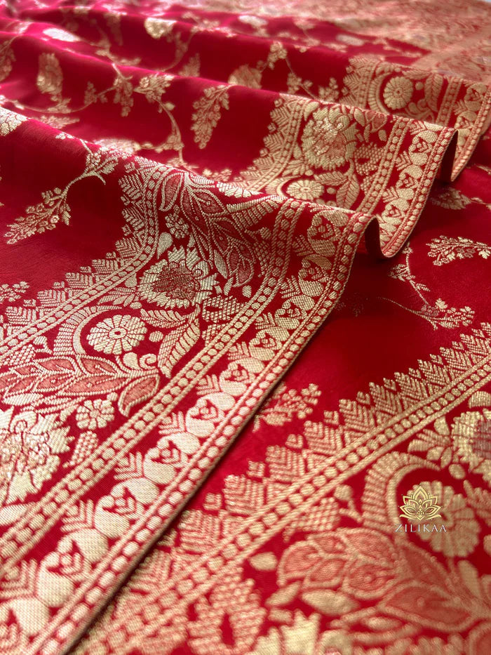 Women’s Premium Banarasi Silk Saree with Rich Zari Weaving | Traditional Wedding & Festive Wear Saree