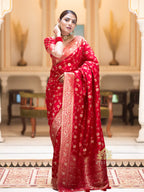 Women’s Premium Banarasi Silk Saree with Rich Zari Weaving | Traditional Wedding & Festive Wear Saree