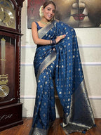 Woven Silk Saree with Traditional Zari Butti & Rich Border – Festive Wear