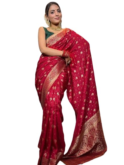 Woven Silk Saree with Traditional Zari Butti & Rich Border – Festive Wear