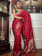 Woven Silk Saree with Traditional Zari Butti & Rich Border – Festive Wear