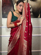 Woven Silk Saree with Traditional Zari Butti & Rich Border – Festive Wear