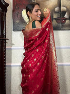 Woven Silk Saree with Traditional Zari Butti & Rich Border – Festive Wear