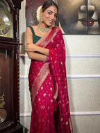 Woven Silk Saree with Traditional Zari Butti & Rich Border – Festive Wear