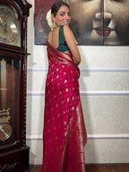 Woven Silk Saree with Traditional Zari Butti & Rich Border – Festive Wear