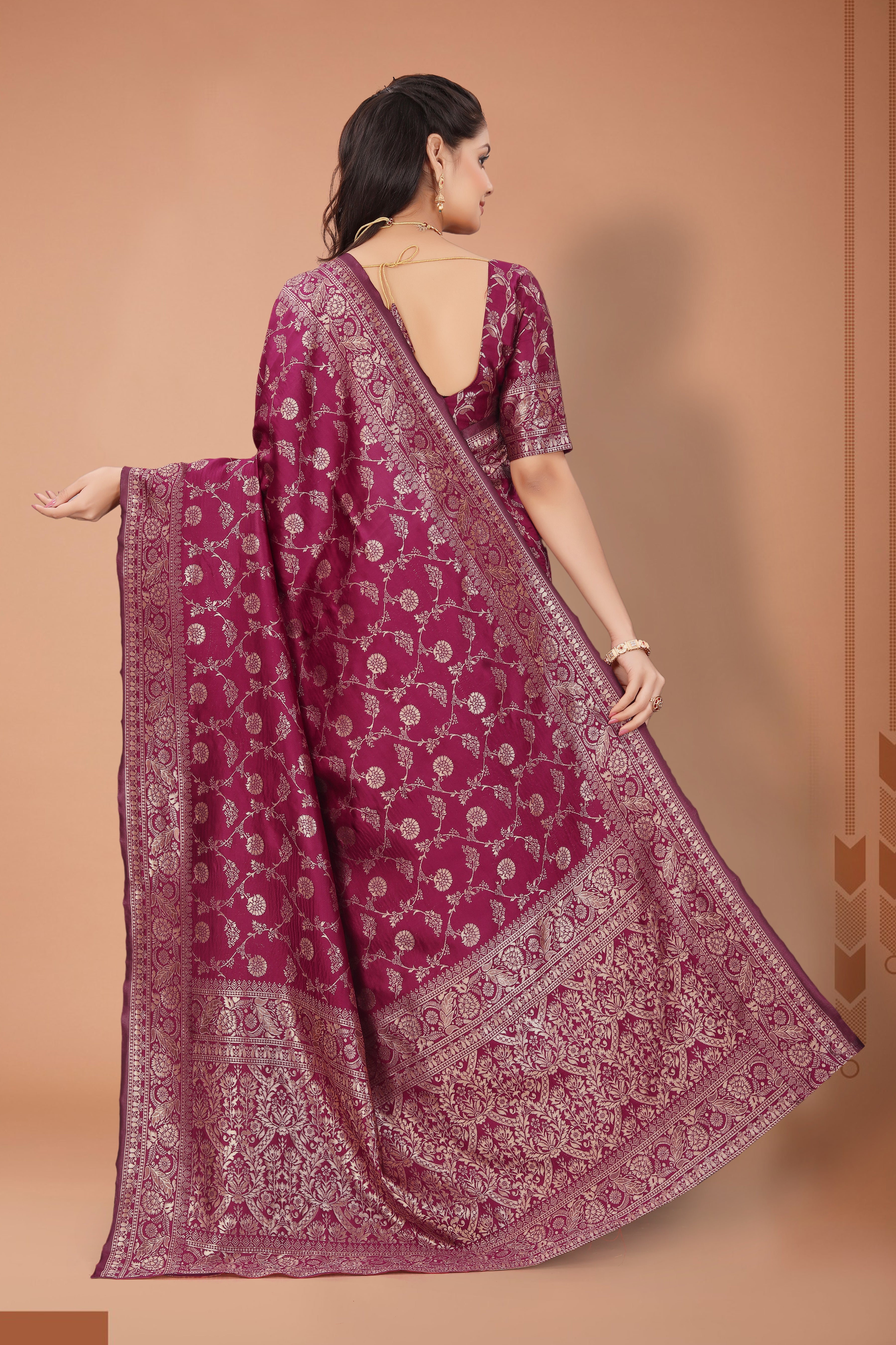 Women’s Premium Banarasi Silk Saree with Rich Zari Weaving | Traditional Wedding & Festive Wear Saree
