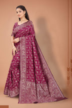 Women’s Premium Banarasi Silk Saree with Rich Zari Weaving | Traditional Wedding & Festive Wear Saree