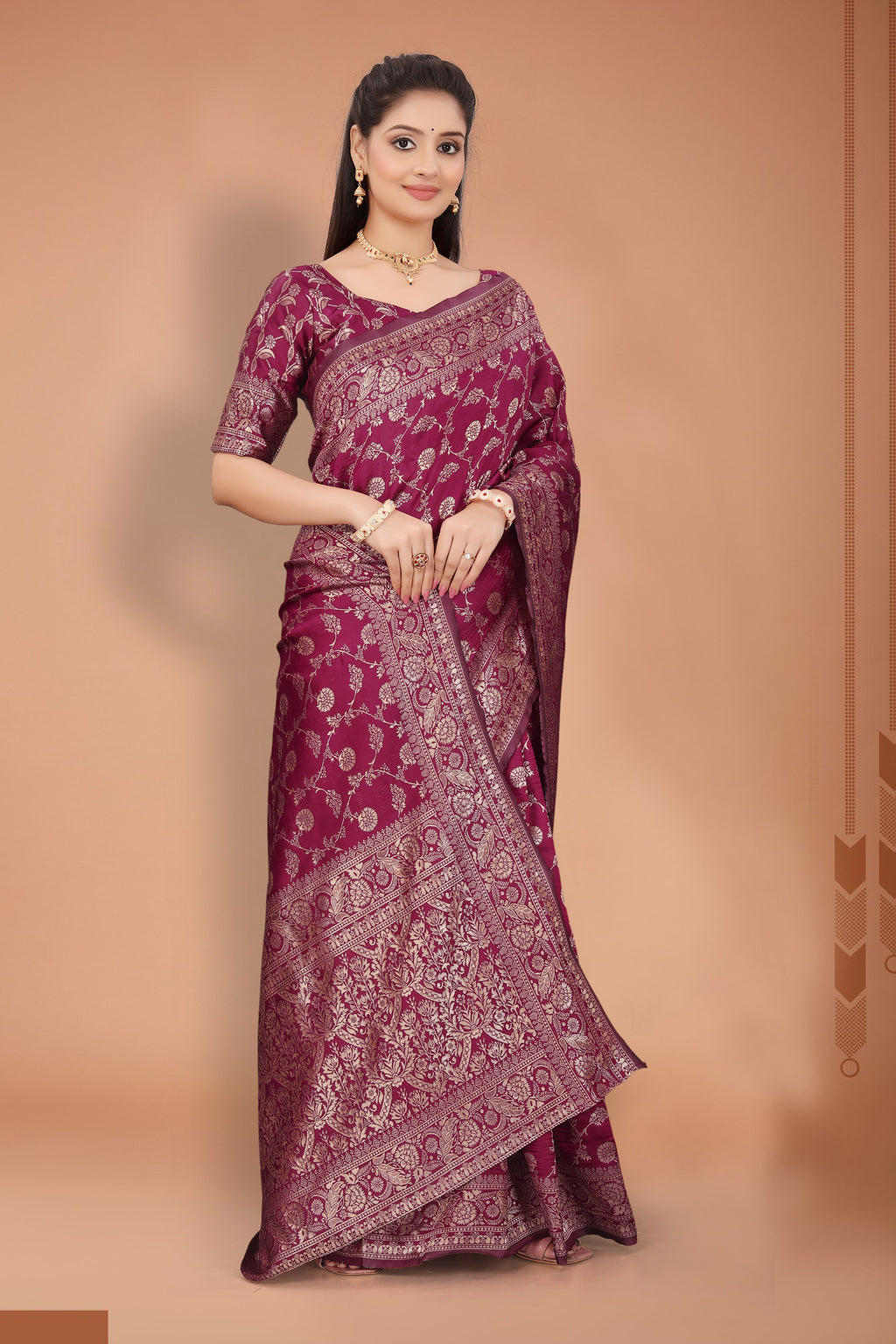 Women’s Premium Banarasi Silk Saree with Rich Zari Weaving | Traditional Wedding & Festive Wear Saree