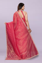 Women’s Premium Shimmer Saree with Designer Lace Border | Party Wear & Festive Saree