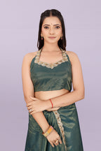 Women’s Premium Shimmer Saree with Designer Lace Border | Party Wear & Festive Saree