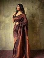 Women’s Soft Silk Saree with Rich Woven Border | Traditional Ethnic & Festive Wear Saree