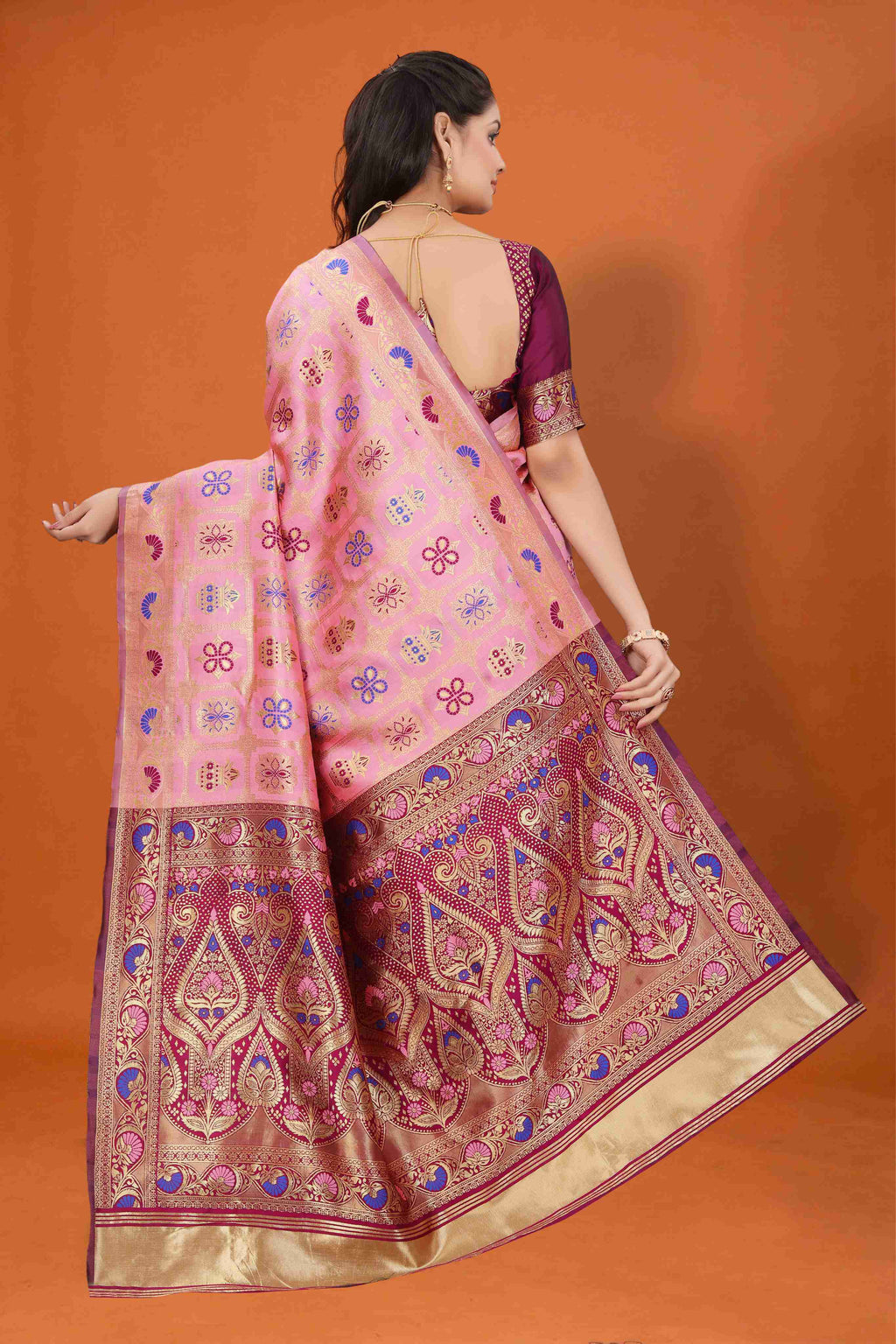 Banarasi Saree for Women Wedding Wear | Silk Designer Saree with Rich Pallu
