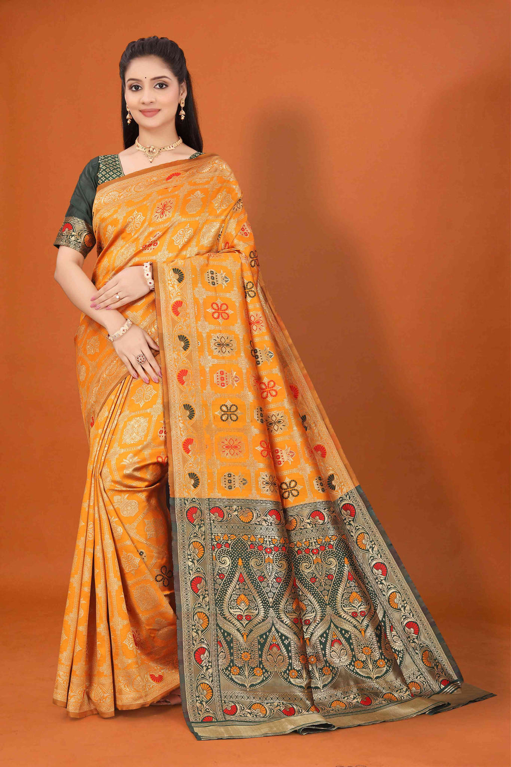 Banarasi Saree for Women Wedding Wear | Silk Designer Saree with Rich Pallu
