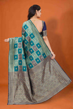 Banarasi Silk Saree for Women | Checkered Zari Design with Rich Pallu & Border