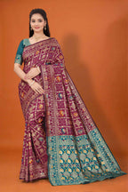 Designer Banarasi Silk Saree for Women | Traditional Motif Saree with Zari Work
