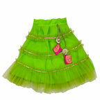 Girls Frill Lehenga Choli and Dupatta Set Party Wear
