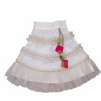 Girls Frill Lehenga Choli and Dupatta Set Party Wear