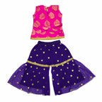 Girls Sharara Suit Dupatta Festive Wedding Ethnic Outfit Kids Party Wear