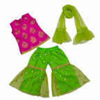 Girls Sharara Suit Dupatta Festive Wedding Ethnic Outfit Kids Party Wear