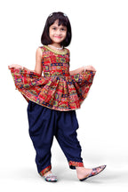 Girls Dhoti Set Peplum Ethnic Outfit for Kids Wedding Party Wear