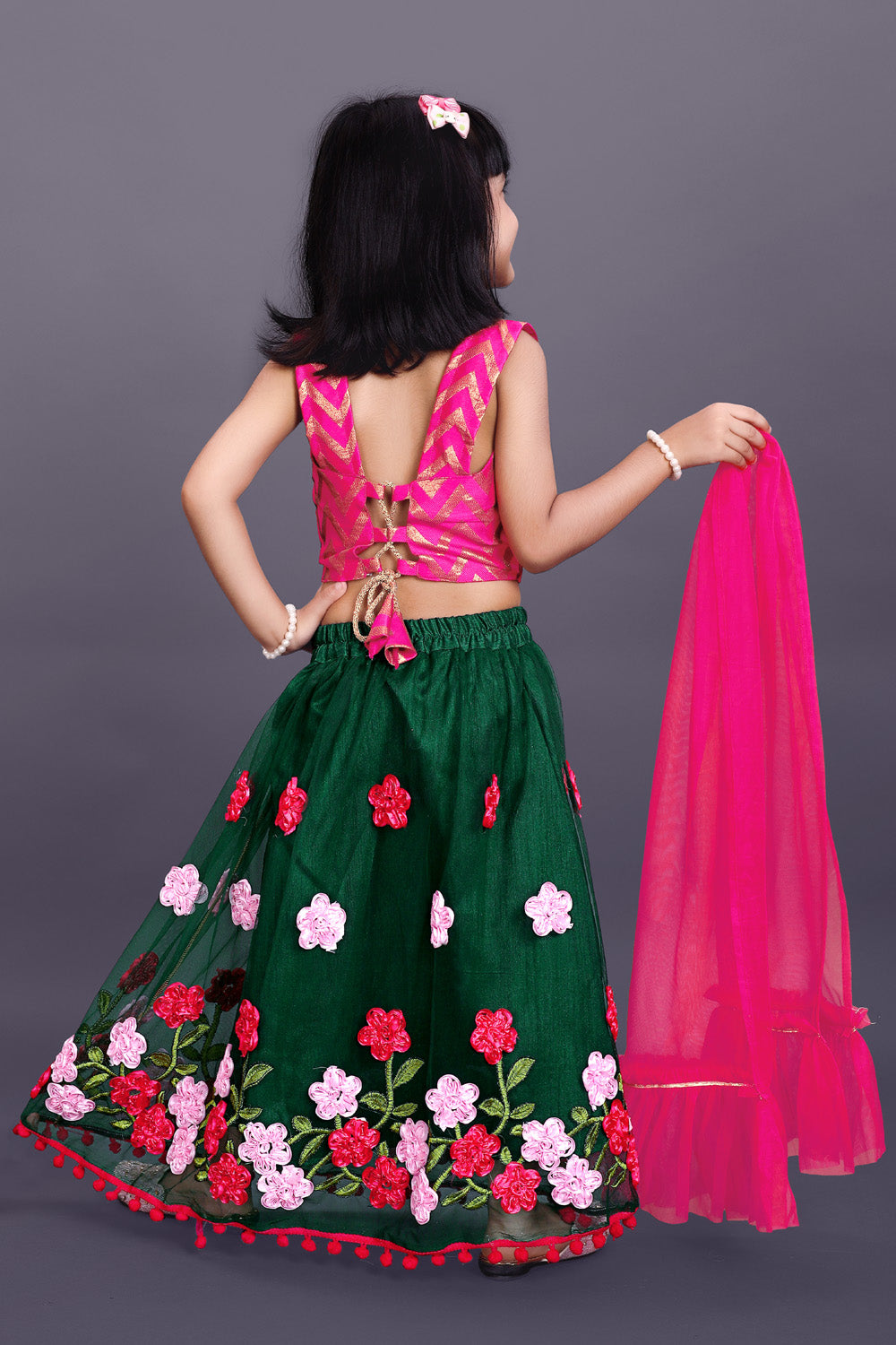 Girls Embroidered Lehenga Choli Set with Dupatta | Premium Kids Indian Wedding & Festive Wear